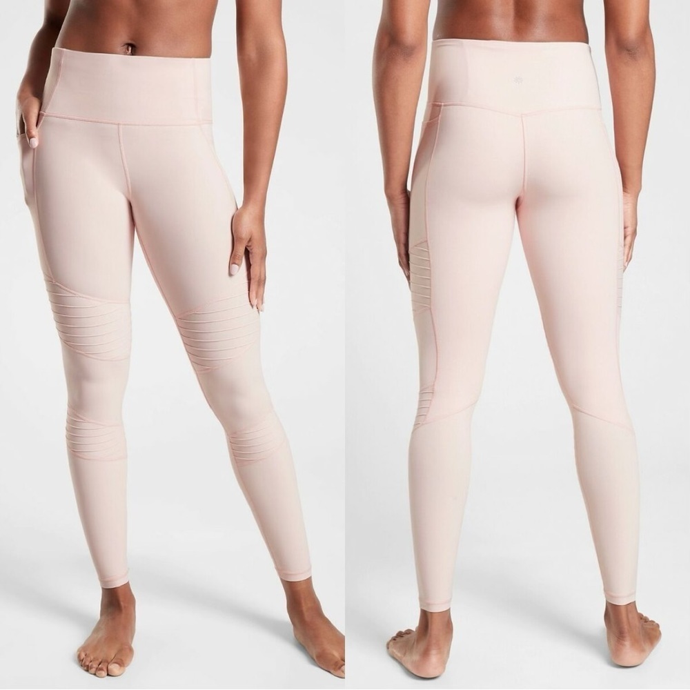 Athleta Inclination Moto Tight Leggingg High Waisted in Powervita Orchid Pink M